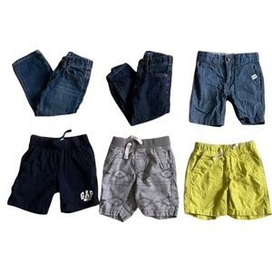Boys Size 2T Lot of 6 Pair Casual Shorts Jeans Old Navy GAP Carters